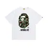 Al por mayor One Piece Bape Hilo Doble 260g Camiseta Casual de Manga Corta para Hombre y Mujer Marca de Moda Tendencia Estampado Anime