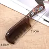 Pente de sândalo preto e dourado, pente pintado, tratado com UV, espessado, pente de madeira estilo chinês, pente de madeira de alta qualidade, pente de massagem, um presente para mulheres