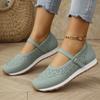 Zapatos Deportivos Huecos de Talla Grande de Comercio Exterior para Mujer Verano 2025, Puntera Redonda, Casual y Cómodos, Zapatos con Agujeros y Hebilla