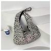 Bolsa de Lona Estampada de Leopardo Transfronteiriça para Mulheres, Grande Capacidade, Nova Bolsa de Ombro Cruzada Casual Primavera/Verão 2026, Bolsa Tote para Estudantes