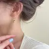 Pendientes Casuales Elegantes de Cuerda Dorada Anudada Diseño de Nicho Pendientes de Alta Gama Nueva Moda 2025 Pendientes Versátiles