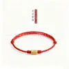 Pulsera de Oro Puro 999 con Cuentas de la Suerte, Hilo Rojo para el Año de Nacimiento, Mes Completo del Bebé, Adulto, Ceremonia de Apertura, Joyería de Oro, Regalo Casual