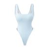 Enterizo de Espalda Cruzada con Almohadillas para Pecho para Mujer, Chaleco Exterior de Nicho, Top Base Ajustado Sexy de una Sola Pieza