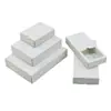 Caja de cajón de papel blanco simple, caja de embalaje personalizada para té y galletas, caja de regalo rectangular impresa para calcetines