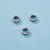 Plata de ley S925 broche antiguo espaciador texto juego tótem espaciador colmillos broche DIY estrella luna semilla de pasión accesorios