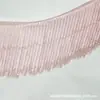 Fenglin Contas Feitas à Mão 17cm Tubo de Contas de Cristal Fita de Franja Acabamento de Renda Acessórios de Contas para Vestido de Casamento Acabamento de Renda com Franja