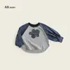 Moda Otoño 2025 Versátil Ropa Infantil Sudadera de Moda Estilo Coreano Camiseta para Niños Camiseta Básica para Niñas