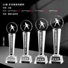 Troféu de Cristal Personalizado para Competições Esportivas, Medalhas de Maratona, Resina de Golfe Badminton Honra Prêmios Comemorativos