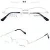 Armazón de gafas de moda semi-al aire con aleación de titanio con memoria, apto para gafas de prescripción y de lectura, ultraligero y cómodo, unisex