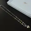 Collar Cruzado Vintage Colorido Y2K Millennium Hot Girl para Mujer, Cadena para Clavícula Versátil Dulce y Fresca, Cadena para el Cuello de Estilo Niche de Lujo Ligero