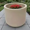 Grande Shopping Mall Hotel Vaso de Cimento de Magnésio Leve e Respirável Viveiro de Jardim Vaso Reto de Fibra de Vidro