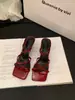 Sandalias de Tacón Alto de Verano para Mujer Chuyuji, Estilo Francés de Noche, Vintage, Combinadas con Faldas, Sandalias Romanas, Chanclas de Chica Atrevida para Uso en Exteriores