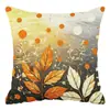 Funda de almohada de hoja de arce de calabaza de otoño TEMU Cojín de calabaza de cosecha para sala de estar, sofá, dormitorio, cojín lumbar