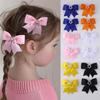 Horquilla de lazo de doble capa para niñas europeas y americanas transfronterizas, cinta de nuevo color, estrella de cinco puntas, diamante, accesorios para el cabello para niñas