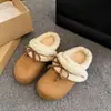 Zapatillas Birkenstock de Medio Abierto con Felpa de Otoño e Invierno para Mujer Zapatillas de Piel con Lazo Retro de Punta Cerrada Zapatillas de Algodón Perezosas para Exteriores
