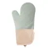 Guantes de Silicona Antiescaldaduras Transfronterizos Forrados de Algodón Doble Capa Resistentes a Altas Temperaturas Guantes para Horno Cocina Nórdico Guantes Aislantes para Horno de Microondas