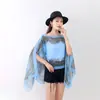 Chal de Anacardo Ropa Protectora Solar para Mujer Hebilla de Perla de Gasa Todo Fósforo Parasol de Gasa Toalla de Playa Bufanda Mágica Multifuncional
