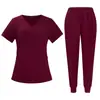 Uniforme para Homens e Mulheres, Médico, Salão de Beleza, Enfermeiro(a), Hospital, Clínica Odontológica, Jaleco, Terno com Linha de Cor Sólida, Logotipo Bordado