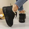 Nuevas Botas de Algodón con Plataforma para Mujer, Caña Baja, Color Sólido, Piel Resistente a la Suciedad, Forradas de Felpa para Calidez, Dropshipping para Comercio Electrónico, Botines de Invierno