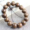 Pulseras de sándalo con borde dorado 2.0 cuentas sumergidas 108 pulseras de madera nanmu con borde dorado tipo texto para hombres y mujeres joyería