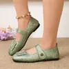 Zapatos Mary Jane de estilo nuevo para otoño 2026, transfronterizos europeos y americanos, talla grande, con punta cerrada, tacón grueso, corte bajo y correa única elegante