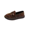 Nuevos Mocasines Estilo Británico para Niños Primavera/Otoño 2026 Zapatos Pequeños de Cuero con Estampado de Leopardo Retro para Niñas Zapatos de Suela Blanda Individuales Modernos