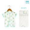 Mameluco de Bebé Recién Nacido Verano Delgado de Manga Corta Casual Color Sólido Ropa Pijama de Bebé Ropa para Aire Acondicionado