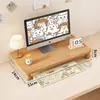 Organizador de escritorio, soporte para computadora de escritorio, elevador de monitor, base para pantalla de visualización, soporte de escritorio