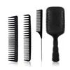 Em estoque atacado conjunto de escova de cabelo com almofada de ar estilo cabeleireiro escova grande curva escova de dentes largos para homens pegador de cauda pontiaguda escova de cabelo
