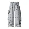 Pantalones Deportivos Casuales de Estilo Americano con Estampado de Estrellas, Falsos de Dos Piezas para Mujer, Nuevo Modelo de Primavera, Corte Holgado para Danza Jazz, Adelgazantes