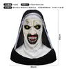 Máscara de Terror de Monja de Ojos Amarillos Disfraz Fiesta Película Oculta Máscara Fiesta de Halloween Accesorio de Broma