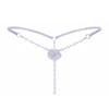 Tangas de perlas sexys encaje tentación totalmente transparente Ropa interior de entrepierna abierta para mujer sexy Estimulación de perlas entrepierna abierta Pantalones T