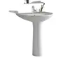 Nuevo Lavabo de Cerámica de Pie Pedestal Lavabo Lavabo de Inodoro Baño Apartamento Pequeño Lavabo Doméstico