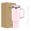 Taza térmica de 40 oz con asa, acero inoxidable de doble capa, aislada, a prueba de fugas, doble función para caliente y frío, taza de hielo portátil para coche