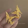 Pendientes de Metal con Borlas de Flor de Diseño de Nicho Individual Exagerados Dulces Frescos Mariposa Largos Colgantes Transfronterizos Nuevas Joyas