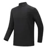 Camiseta de Manga Larga para Hombre Estilo Casa de Pájaros Primavera y Otoño, Camiseta Base para Deportes al Aire Libre Montañismo Otoño, Top Casual con Media Cremallera