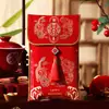 Tecido para Festas de Casamento no Atacado, Cerimônia do Chá de Noivado, Envelopes Vermelhos para Troca de Títulos, Venda Direta da Fábrica