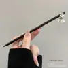 Pasador de Sándalo Negro para Mujer, Accesorio para el Cabello Fresco y Elegante, Pasador de Flor de Magnolia, Adorno para el Cabello Estilo Antiguo Qipao, Pasador Diario para Peinados Recogidos