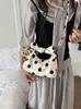 Bolsa de Braço de Bolinhas para Mulheres 2026 Nova Bolsa Almofada Moda de Nicho Bolsa de Algodão Linho Bolsa de Ombro para o Trabalho de Outono