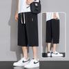 Bermudas Casuais para Homens 2026 Novo Verão Corte Solto Roupa ao Ar Livre Comprimento 7/8 Esportivos Secagem Rápida Calças de Seda Gelada