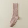 Calcetines de lana para mujer otoño e invierno cálidos calcetines de felpa calcetines japoneses de doble aguja a media pantorrilla calcetines largos de felpa para mujer venta al por mayor Zhuji