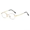 Gafas de montura plana dedicadas para cara pequeña ultraligeras, montura redonda pequeña, retro literario, atmósfera de maquillaje natural, gafas de montura plana para estudiantes con bloqueo de luz azul