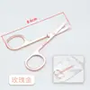 Herramientas Auxiliares de Maquillaje para Belleza al por Mayor Tijeras de Acero Inoxidable de Colores para Recortar Cejas Mini Tijeras Multiusos para Maquillaje