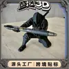 Popular Transfronteiriço Impresso em 3D Ninja Personalizado Criativo Ornamento Armazenamento de Mesa Desenho Animado Guerreiro Negro