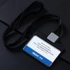 Dezhi aleación de aluminio tarjetero certificado doble cara insignia insignia permiso de trabajo personal cubierta colgante aleación de aluminio metal cordón