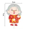 Decoración de Pastel de Horneado Chino Muñeca de Gel Suave de Emperatriz Antigua Abuelo y Abuela Padre Enchufe para Pastel de Emperatriz
