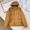 Chaqueta Cortavientos con Capucha Estilo Japonés para Hombre y Mujer Estilo Pareja, Chaqueta Casual Holgada para Exteriores Ropa de Trabajo 10831