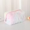 Ins Macarons Nuevo Peluche Color Sólido Estuche para Lápices Bolso de Mano Portátil Color Caramelo Dulce Suave Ceroso Bolsa de Cosméticos Estuche para Lápices
