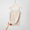 Camisola pequeña de color sólido simple para mujer, ropa exterior de verano, camiseta interior de algodón sin mangas, top ajustado para mujer