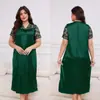 Pijama Nuevo de Gran Tamaño de Venta Caliente Transfronterizo para Mujer Camisón de Manga Corta de Seda de Hielo Ropa de Casa Suelta Casual para Mujer Sq22094